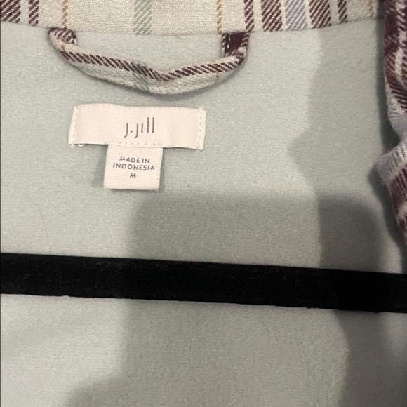 J. Jill quilted puffy fleece lined plaid vest woman’s medium cabincore - Picture 2 of 5